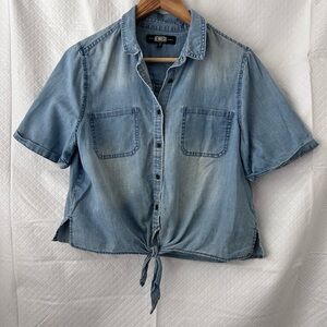 Rewash Light Blue Button-Up Shirt